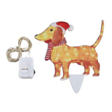 Christmas Dog Yard Decor Light Up with String Light Cute Acrylic Outdoor Animal Decorations for Porch Lawn 05 In Australia - Darrahopens