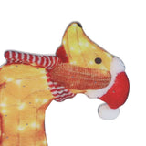 Christmas Dog Yard Decor Light Up with String Light Cute Acrylic Outdoor Animal Decorations for Porch Lawn 05