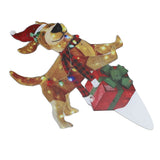 Christmas Dog Yard Decor Light Up with String Light Cute Acrylic Outdoor Animal Decorations for Porch Lawn 06