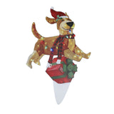 Christmas Dog Yard Decor Light Up with String Light Cute Acrylic Outdoor Animal Decorations for Porch Lawn 06