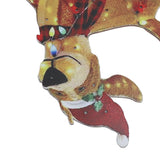 Christmas Dog Yard Decor Light Up with String Light Cute Acrylic Outdoor Animal Decorations for Porch Lawn 06