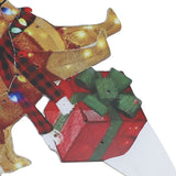 Christmas Dog Yard Decor Light Up with String Light Cute Acrylic Outdoor Animal Decorations for Porch Lawn 06