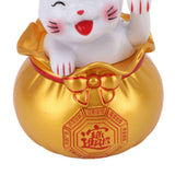 Solar Powered Lucky Cat Lucky Wealth Welcoming Cat Car Decor Desktop Cash Register Opening Decoration Small Eye Gold In Australia - Darrahopens