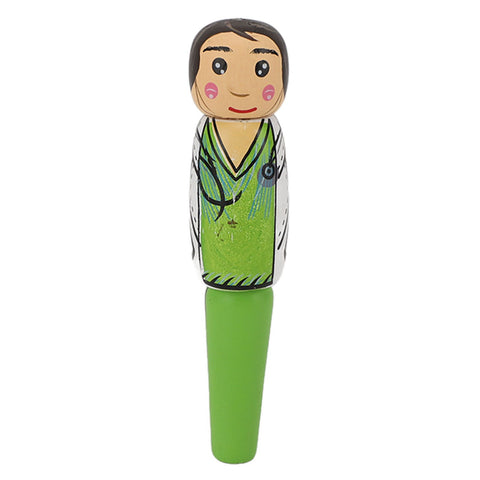 Puppet Pen Wooden Unique Ballpoint Cartoon Doctor Shape Ink Pen for Silly Gifts Stand Up Pen Decoration In Australia - Darrahopens
