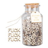 100PCS Jar of Fucks Mini Fucks to Give Wooden Letters Funny Gifts for DIY Crafts Scrapbooking Birthday Valentine's Day Anniversary Christmas