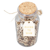 100PCS Jar of Fucks Mini Fucks to Give Wooden Letters Funny Gifts for DIY Crafts Scrapbooking Birthday Valentine's Day Anniversary Christmas