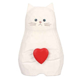 Cat Statue Flower Vase White Handmade Textured Wooden Cat Vase for Thanksgiving Day Gift Cat Lovers In Australia - Darrahopens