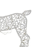 3pcs Lighted Christmas Decoration Deer Home Warm White Light Iron LED Reindeer Family Set Tabletop Decor for Outdoor Indoor Glowing Deer ‑02