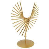 Abstract Ornament Light Luxury Metal Geometric Lines Sculpture Decoration with Base for Home Livingroom Office In Australia - Darrahopens