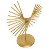 Abstract Ornament Light Luxury Metal Geometric Lines Sculpture Decoration with Base for Home Livingroom Office In Australia - Darrahopens