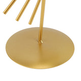 Abstract Ornament Light Luxury Metal Geometric Lines Sculpture Decoration with Base for Home Livingroom Office