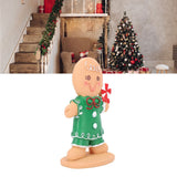 Gingerbread Kids Tabletop Figures Creativity Cute Christmas Gingerbread Table Decor for Store Bar Boy Candy