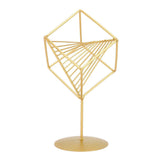 Gold Geometric Table Decor Creative 3D Iron Geometric Sculpture Compact Art Ornament Decor for Living Room Study Office In Australia - Darrahopens