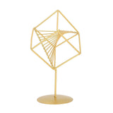 Gold Geometric Table Decor Creative 3D Iron Geometric Sculpture Compact Art Ornament Decor for Living Room Study Office In Australia - Darrahopens