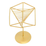 Gold Geometric Table Decor Creative 3D Iron Geometric Sculpture Compact Art Ornament Decor for Living Room Study Office In Australia - Darrahopens