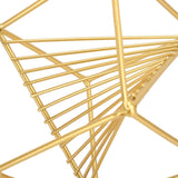 Gold Geometric Table Decor Creative 3D Iron Geometric Sculpture Compact Art Ornament Decor for Living Room Study Office
