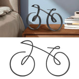 Minimalistic Bike Sculpture Metal Modern Wire Framed Style Bike Ornament Home Decoration Gift