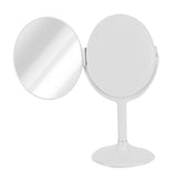 LED Makeup Mirror Folding Rotatable Mirror Touch Cosmetic Mirror for Bedroom Dressing RoomWhite