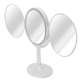 LED Makeup Mirror Folding Rotatable Mirror Touch Cosmetic Mirror for Bedroom Dressing RoomWhite