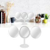 LED Makeup Mirror Folding Rotatable Mirror Touch Cosmetic Mirror for Bedroom Dressing RoomWhite