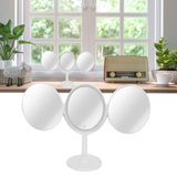 LED Makeup Mirror Folding Rotatable Mirror Touch Cosmetic Mirror for Bedroom Dressing RoomWhite