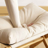 Foot Stool Foldable X Leg Modern Multifunctional Foot Rest with Soft Cushion for Living Room Bedroom Office Beige In Australia - Darrahopens