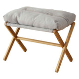 Foot Stool Foldable X Leg Modern Multifunctional Foot Rest with Soft Cushion for Living Room Bedroom Office Gray In Australia - Darrahopens