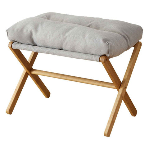 Foot Stool Foldable X Leg Modern Multifunctional Foot Rest with Soft Cushion for Living Room Bedroom Office Gray In Australia - Darrahopens