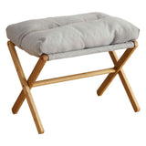 Foot Stool Foldable X Leg Modern Multifunctional Foot Rest with Soft Cushion for Living Room Bedroom Office Gray In Australia - Darrahopens