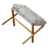 Foot Stool Foldable X Leg Modern Multifunctional Foot Rest with Soft Cushion for Living Room Bedroom Office Gray In Australia - Darrahopens