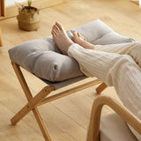 Foot Stool Foldable X Leg Modern Multifunctional Foot Rest with Soft Cushion for Living Room Bedroom Office Gray In Australia - Darrahopens
