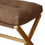 Foot Stool Foldable X Leg Modern Multifunctional Foot Rest with Soft Cushion for Living Room Bedroom Office Coffee