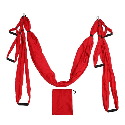 Aerial Yoga Swing Set Polyester Cotton Adjustable Improve Flexibility Yoga Hammock for Physical Exercise Red In Australia - Darrahopens