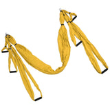 Aerial Yoga Swing Set Polyester Cotton Adjustable Improve Flexibility Yoga Hammock for Physical Exercise Yellow