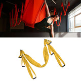 Aerial Yoga Swing Set Polyester Cotton Adjustable Improve Flexibility Yoga Hammock for Physical Exercise Yellow