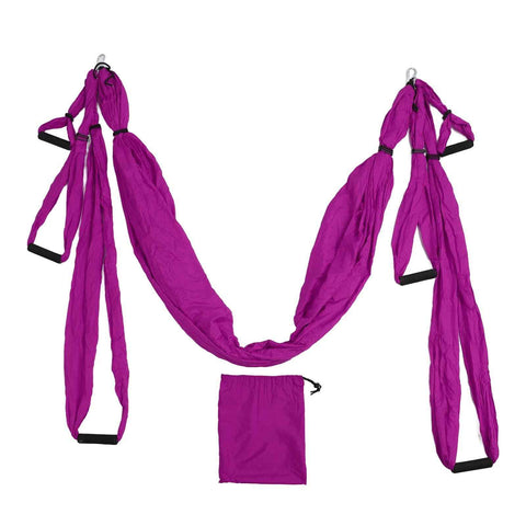 Aerial Yoga Swing Set Polyester Cotton Adjustable Improve Flexibility Yoga Hammock for Physical Exercise Purple In Australia - Darrahopens