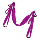 Aerial Yoga Swing Set Polyester Cotton Adjustable Improve Flexibility Yoga Hammock for Physical Exercise Purple