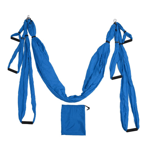 Aerial Yoga Swing Set Polyester Cotton Adjustable Improve Flexibility Yoga Hammock for Physical Exercise Dark Blue In Australia - Darrahopens