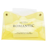 Tissue Container PVC Fashion Desktop Napkin Storage Case Box for Car Home Living RoomYellow In Australia - Darrahopens