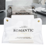 Tissue Container PVC Fashion Desktop Napkin Storage Case Box for Car Home Living RoomTransparent