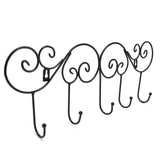 Coat Hook Hanging Door Wall Hanger Kitchen Bathroom Hanger with 5 Hook Bracket for Towel Clothes Hat In Australia - Darrahopens