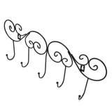Coat Hook Hanging Door Wall Hanger Kitchen Bathroom Hanger with 5 Hook Bracket for Towel Clothes Hat