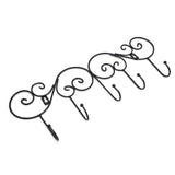 Coat Hook Hanging Door Wall Hanger Kitchen Bathroom Hanger with 5 Hook Bracket for Towel Clothes Hat
