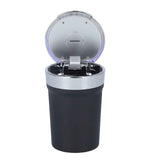 Car Ashtray ABS Portable Cylinder Shape Ash Tray with Blue LED Light for Travel Office In Australia - Darrahopens