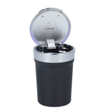 Car Ashtray ABS Portable Cylinder Shape Ash Tray with Blue LED Light for Travel Office In Australia - Darrahopens