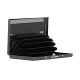 Credit Card Holder Protector Stainless Steel Credit Card Wallet Business Card Case for Men and WomenBlack