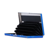 Credit Card Holder Protector Stainless Steel Credit Card Wallet Business Card Case for Men and WomenBlue In Australia - Darrahopens