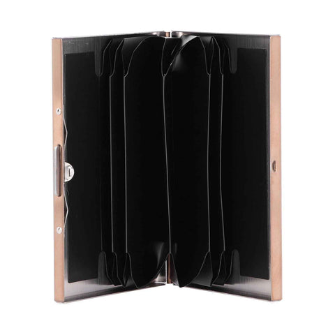Credit Card Holder Protector Stainless Steel Credit Card Wallet Business Card Case for Men and WomenRose Gold