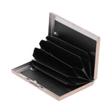 Credit Card Holder Protector Stainless Steel Credit Card Wallet Business Card Case for Men and WomenRose Gold