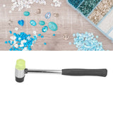 Mini Hamme Double Sided Rubber Nylon Hammer Hand Tool with Non Slip Handle for Household Jewelry Craft